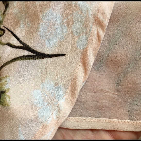 Dex blush floral asymmetrical wrap dress in Large - Picture 12 of 15